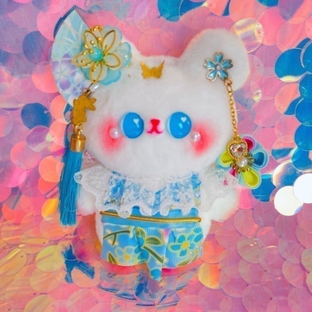 Japanese Sakura Blue Sky Plush Kawaii Teddy Bear